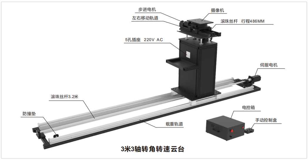 3米3軸轉角轉速云臺